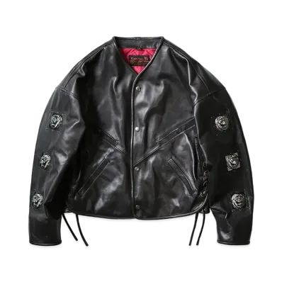KAPITAL HORSE LEATHER LION RIDERS "Black"