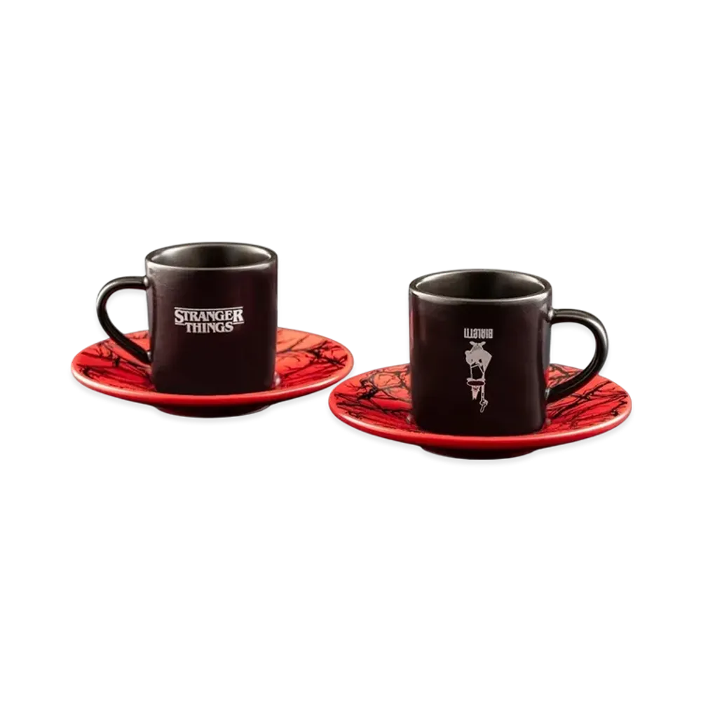 Netflix Stranger Things x V.A. x BIALETTI Set 2 tazzine Stranger Things "Black"