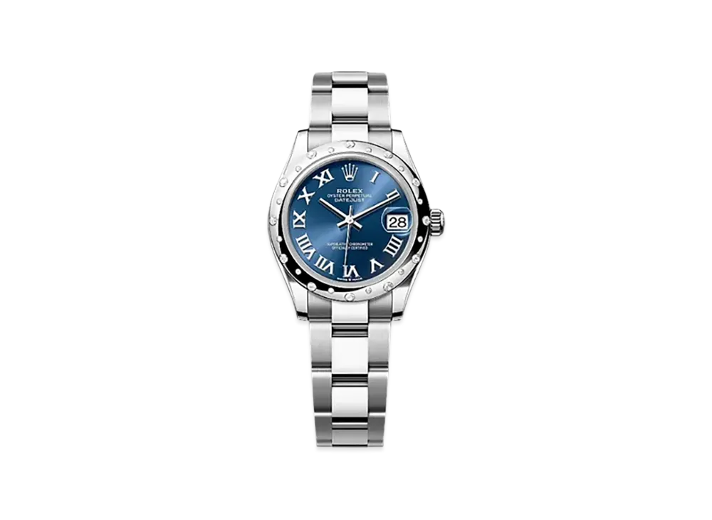 ROLEX Datejust 31mm Oystersteel & White Gold Diamond 278344RBR "Bright Blue"