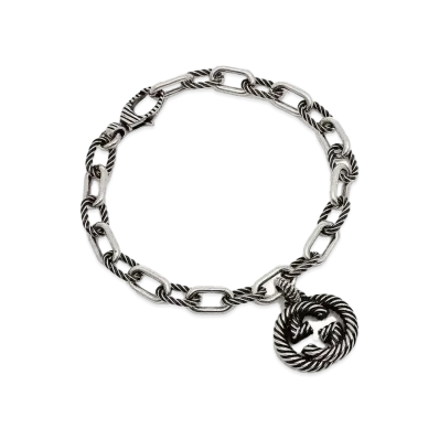 GUCCI Silver Bracelet With Interlocking G