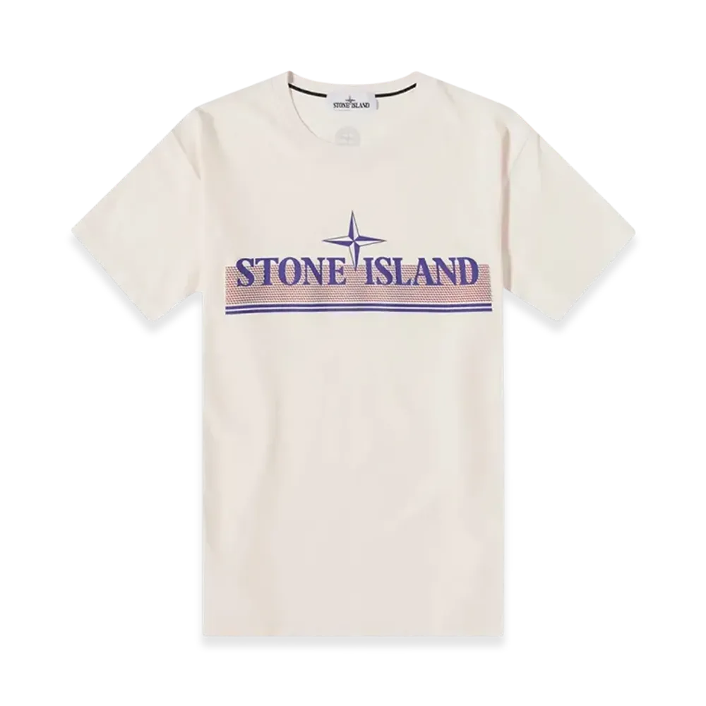 Stone Island 2NS92 30/1 Cotton Jersey Tricromia One Print Garment Dyed T-Shirt - 22SS "Rose"
