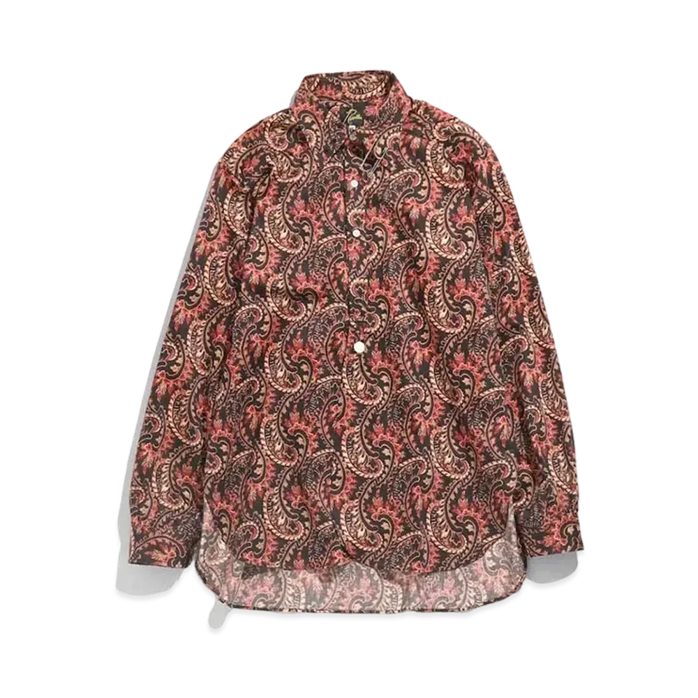 Needles PINHOLE EDW SHIRT - COTTON SATEEN / PAISLEY PT. "Black"
