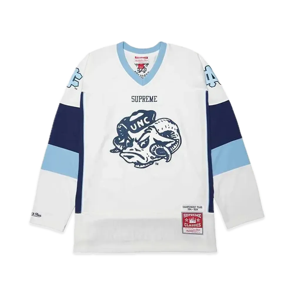 Supreme x Mitchell & Ness NCAA Hockey Jersey "White"