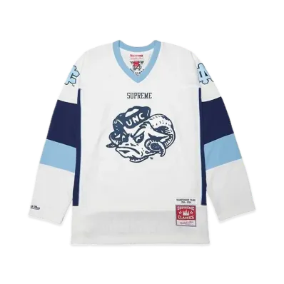 Supreme x Mitchell & Ness NCAA Hockey Jersey "White"