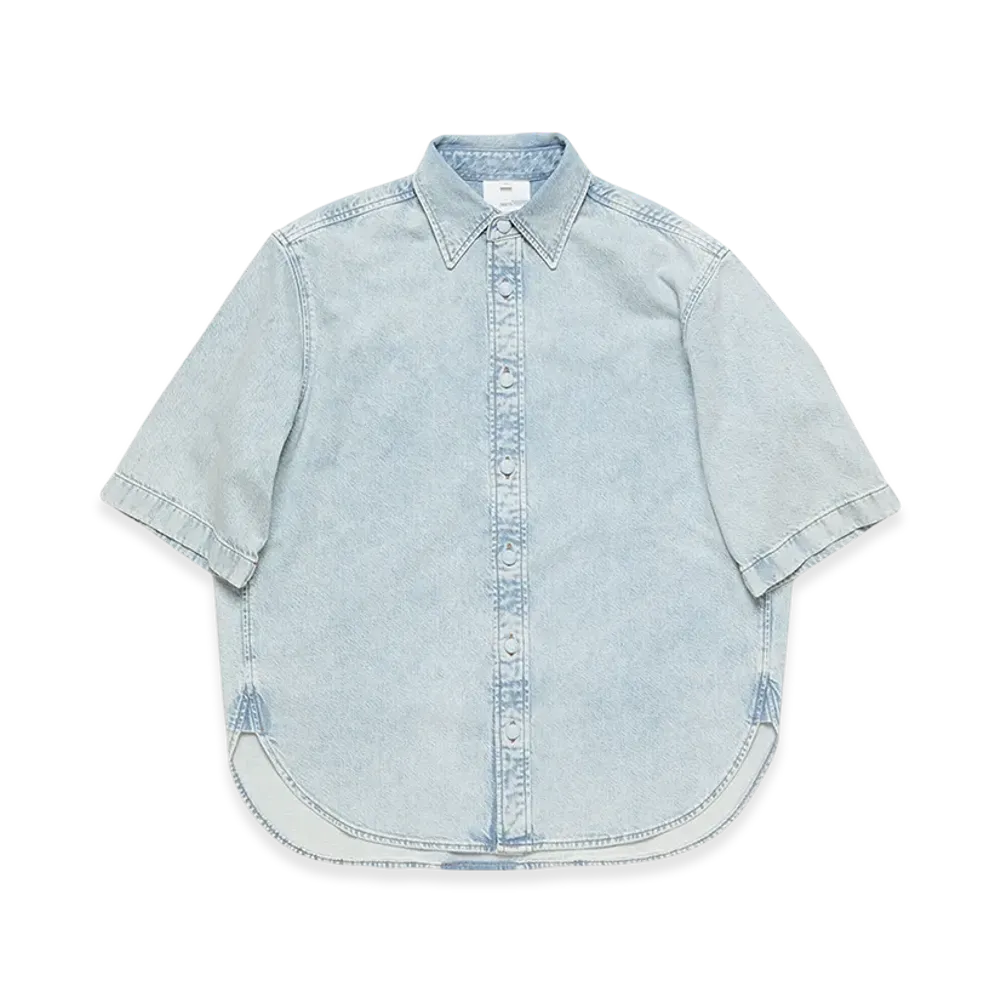 Acne Studio Relaxed Fit Denim Button-Up Shirt "Indigo Blue"