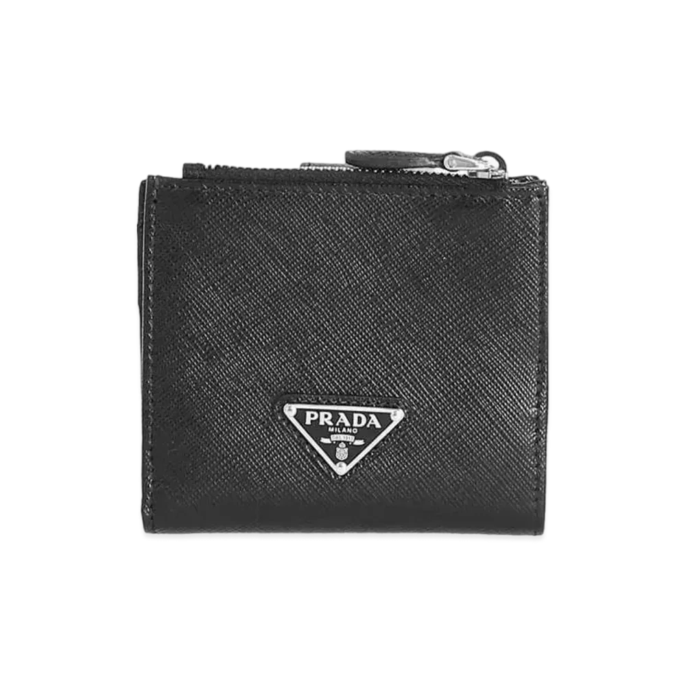 PRADA Small Saffiano Leather Wallet "Black"