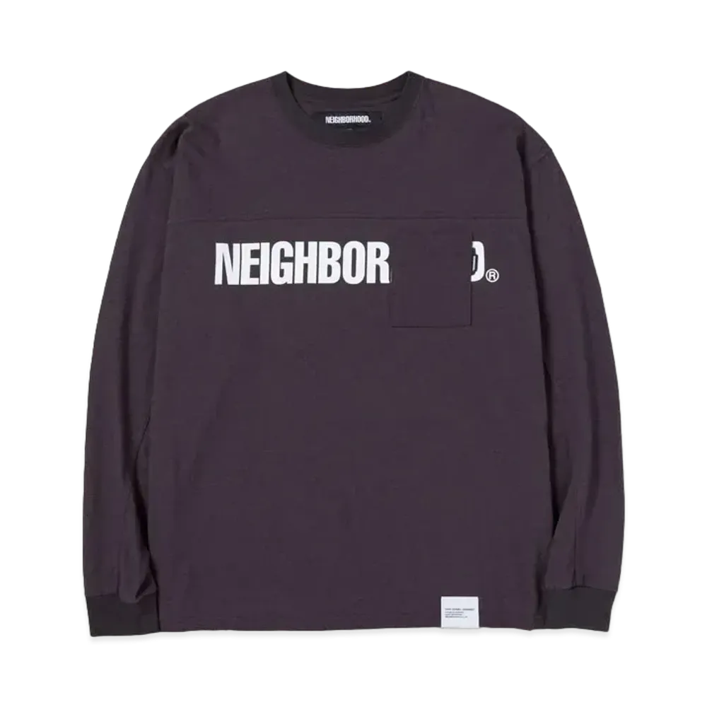 NEIGHBORHOOD Logo Print Crewneck LS "Black"