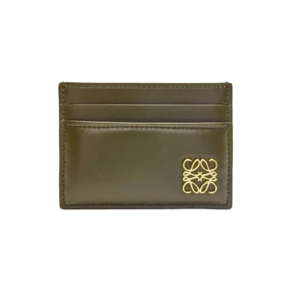LOEWE Puffer Anagram Plain Card Holder Shinina Pakaf "Dark Khaki Green"