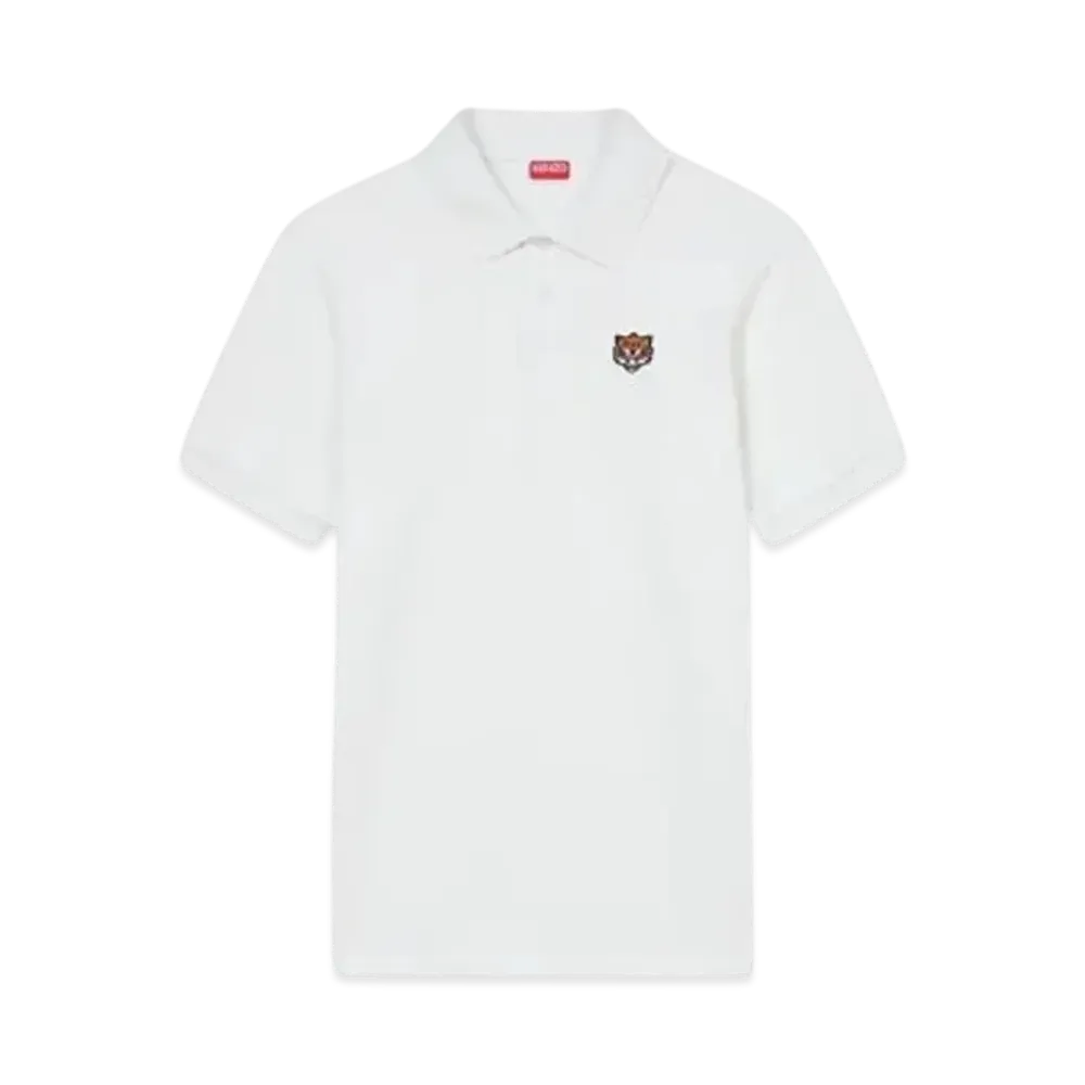 KENZO 'Happy Tiger' Embroidery Slim Polo "Off White"