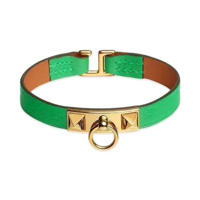 Hermes Rivale Mini Bracelet "Vert Comics/Gold"