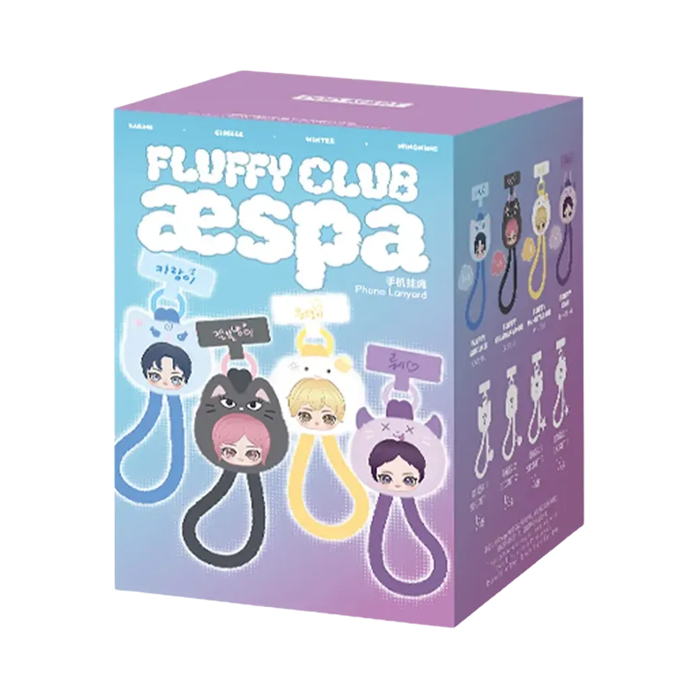 POP MART aespa ストラップ アソート 4箱セット ポップマート エスパ フラッフィー クラブ シリーズ ストラップ