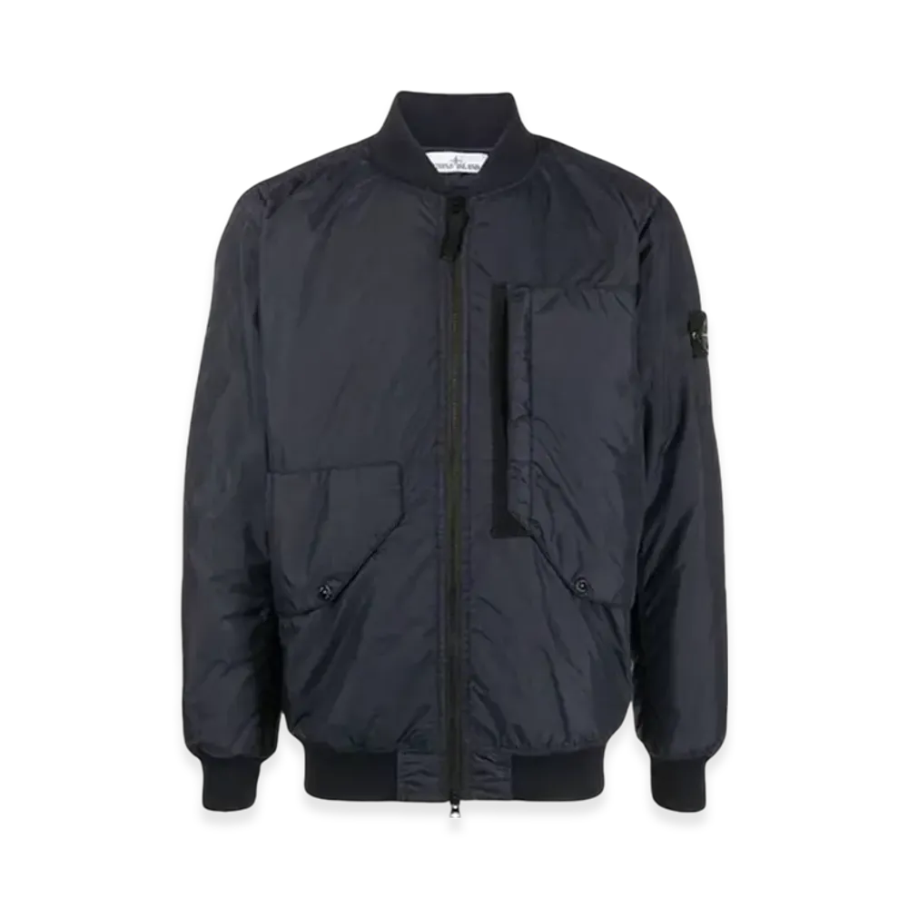 Stone Island 40923 Garment Dyed Crinkle Reps Recycled Nylon Primaloft-TC Bomber Jacket - 23FW "Navy Blue"