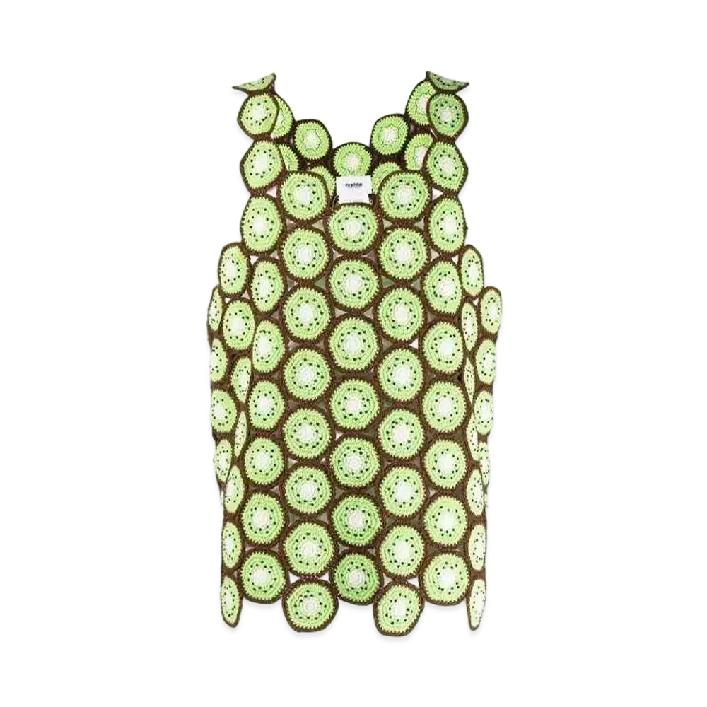 doublet Embroidery Knit Vest "Green"