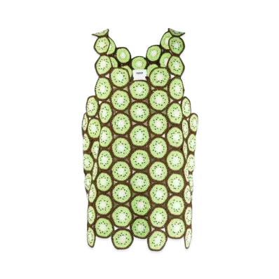 doublet Embroidery Knit Vest "Green"