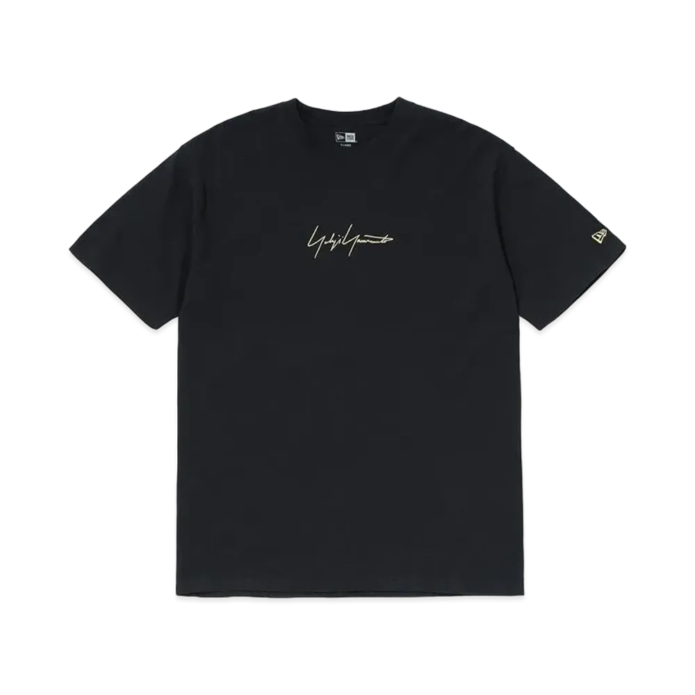 Yohji Yamamoto Pour Homme NEW ERA METALLIC GOLD SIGNATURE SS TEE "Black"