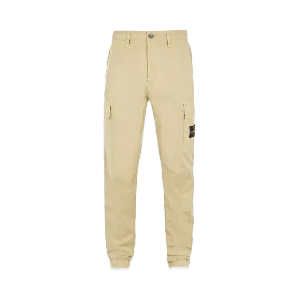 Stone Island 30510 STRETCH COTTON GABARDINE_REGULAR TAPERED FIT "Ibory"
