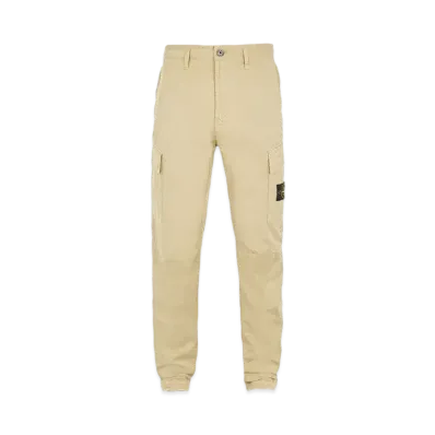 Stone Island 30510 STRETCH COTTON GABARDINE_REGULAR TAPERED FIT "Ibory"