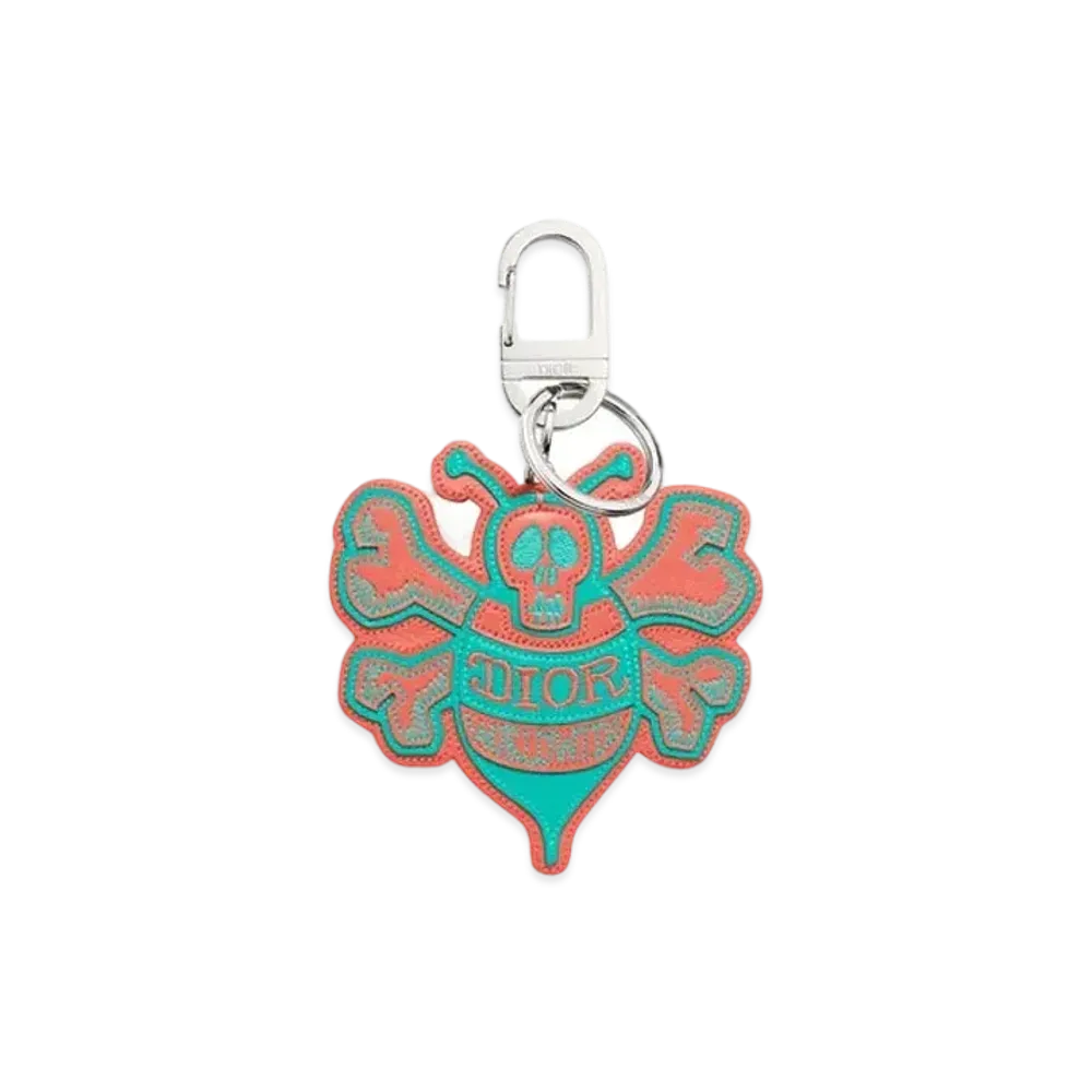 Dior x Shawn Stussy Bee Key Ring "Pink/Green"