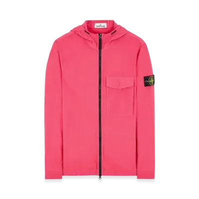 Stone Island 12402 Naslan Light Garment Dyed Hooded Overshirt - 22SS "Cyclamen"