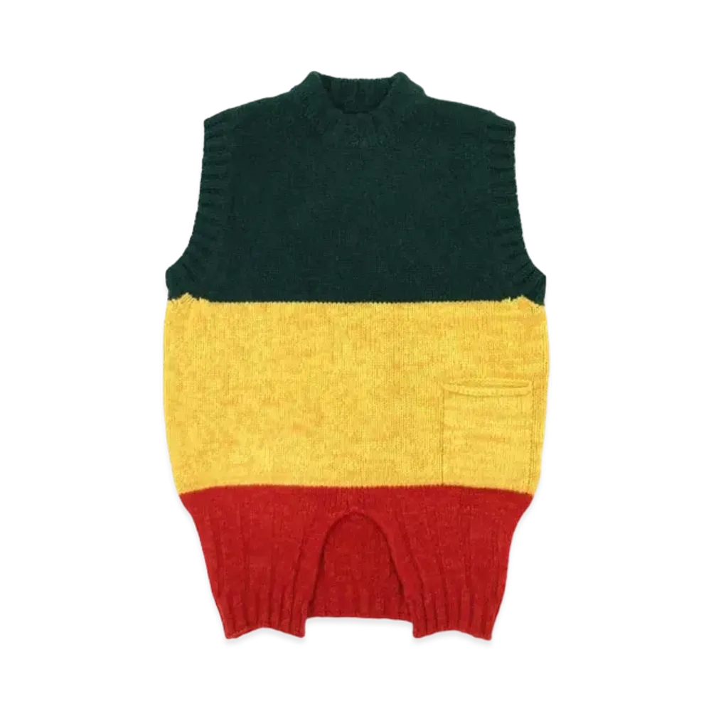 KAPITAL 3G Wool Raster Vest "Red"