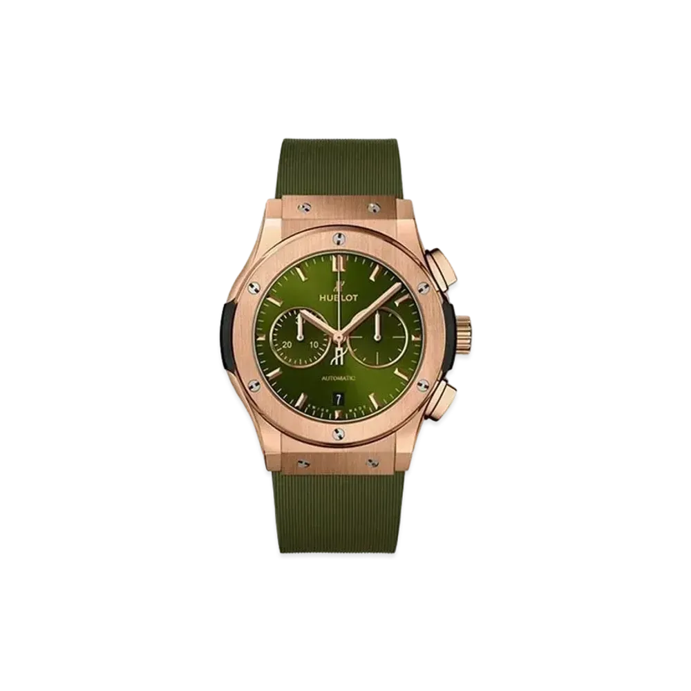 HUBLOT Classic Fusion Chronograph King Gold Green 42mm