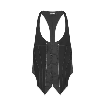 Dsquared2 Icon Zipped Gilet "Black"