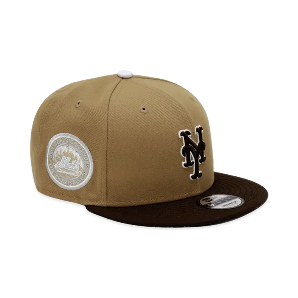NEW ERA x THE CAP 9Fifty Paisley Block New York Mets "Beige/Brown"