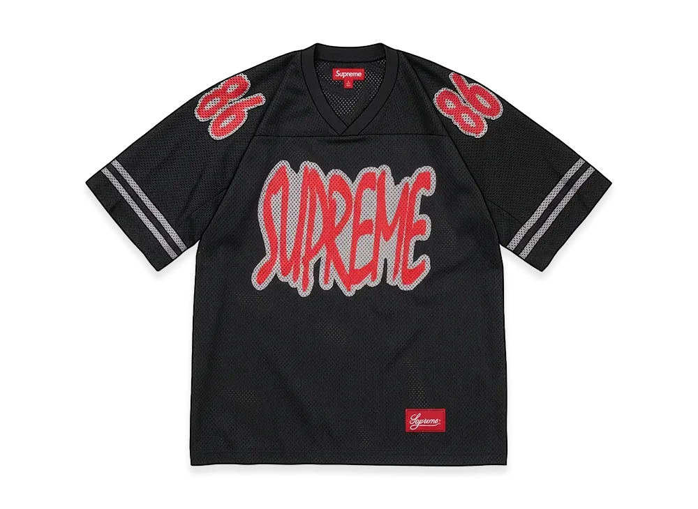 Supreme Reflective Football Jersey "Black"