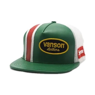 Supreme x Vanson Leathers Mesh Back 5-Panel "Green"