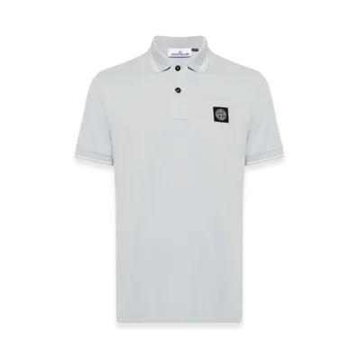 Stone Island 2SC18 Stretch Cotton Pique Short Sleeve Polo Shirt - 24SS "Sky Blue"