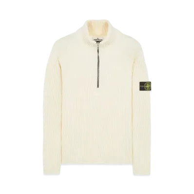 Stone Island 518C2 FULL RIB PURE WOOL "Natural White"