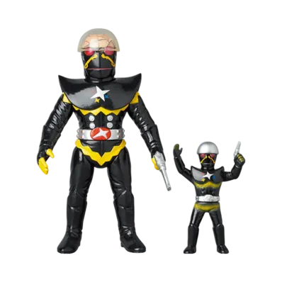 MEDICOM TOY "Toei Retro Sofvi Collection" -Kikaider 01- Gil Hakaider (Hakaider Shot Ver.) + Mini Soft Vinyl