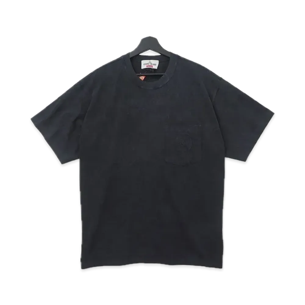 Supreme x Stone Island Pocket Tee "Black"