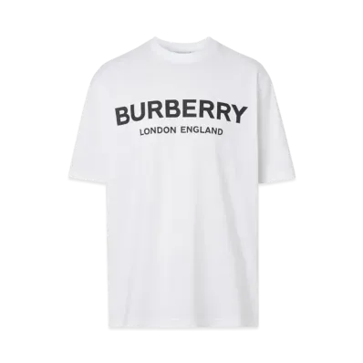 Burberry Men's Logo Print Cotton T-shirt "White"