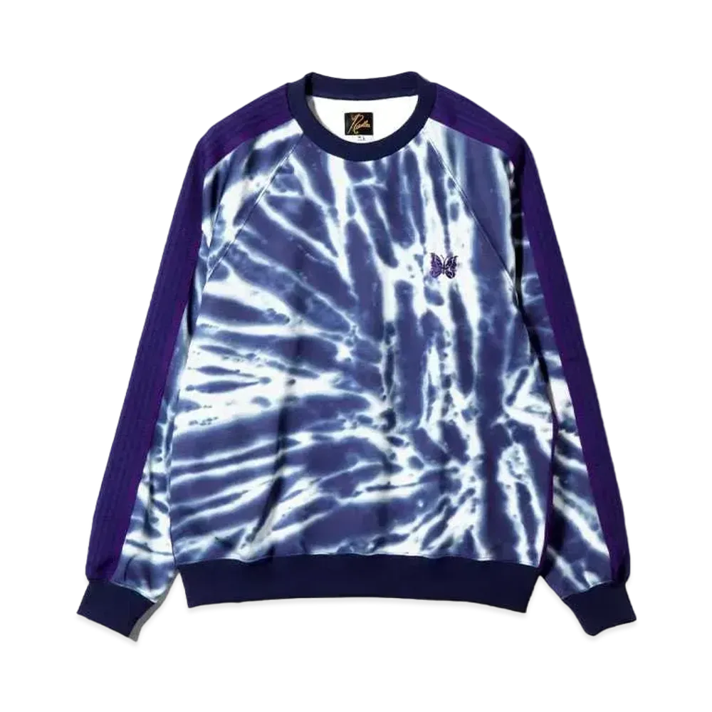 Needles Track Crew Neck Shirt P/S Tie Dye Print "Blue"
