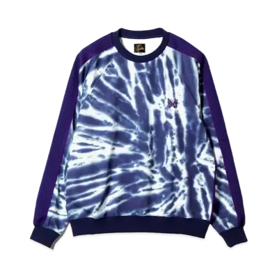 Needles Track Crew Neck Shirt P/S Tie Dye Print "Blue"