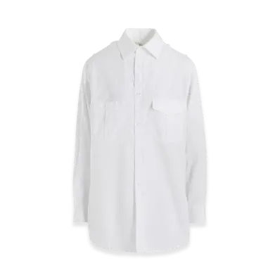 Y's 100/2 Broad Shoulder Loop Work Blouse "White"