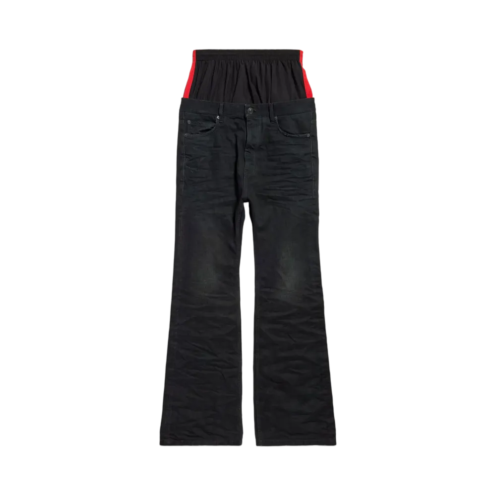 BALENCIAGA Men's Layered Jeans "Multi Color"
