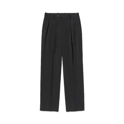 AURALEE Light Wool Max Gabardine Two-Tuck Slacks "Top Black"