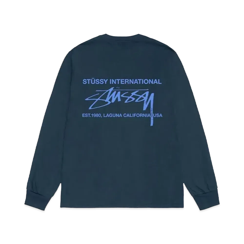 Stussy Smooth Int. LS Tee "Navy" (FA24)