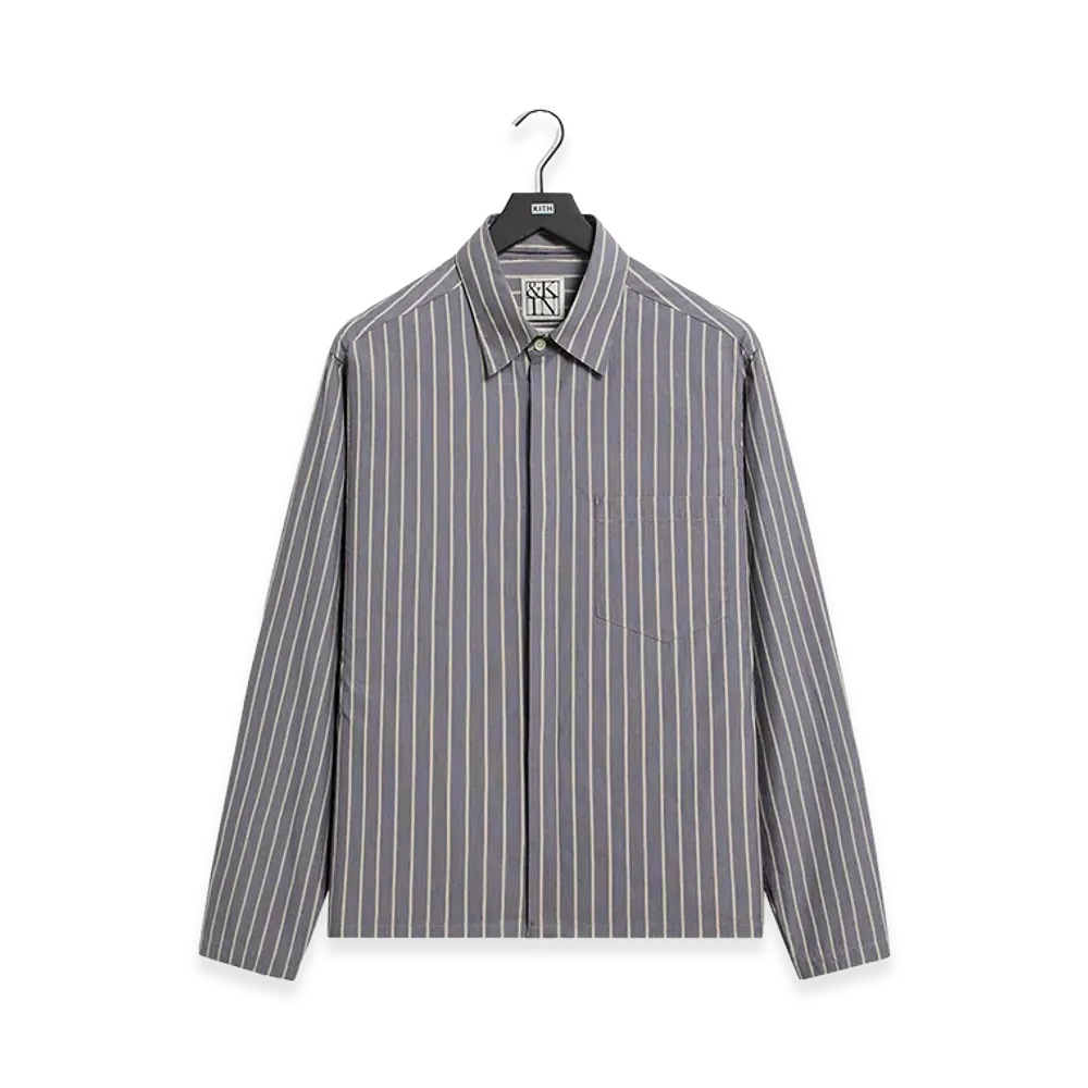 Kith &Kin Striped Poplin Nico Shirt "Chasm"