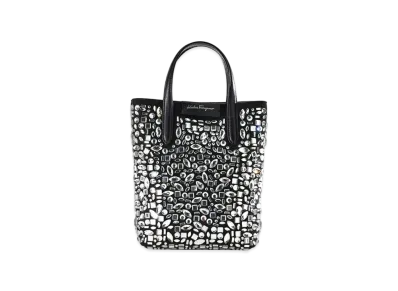 Salvatore Ferragamo Mini Tote Bag "Black/Crystal"
