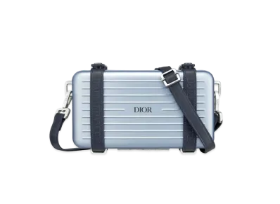 Dior And Rimowa Personal Clutch Bag Aluminum "Blue"