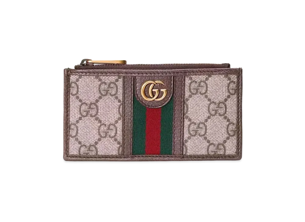 GUCCI Ophidia Coin Case GG Supreme Canvas "Beige/Ebony"