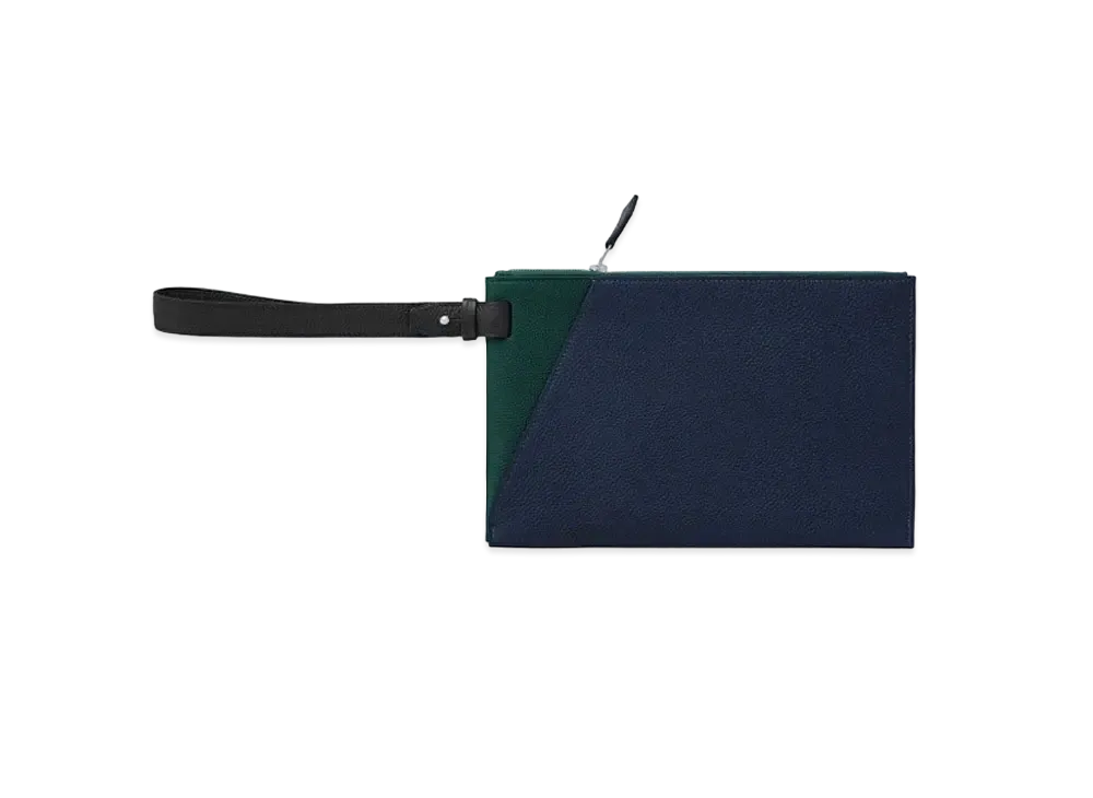 Hermes Clutch Bag Cabavertage 24 Color Block "Vert"