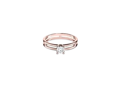 Hermes Ariane Solitaire Engagement Ring "Pink Gold/Diamond"