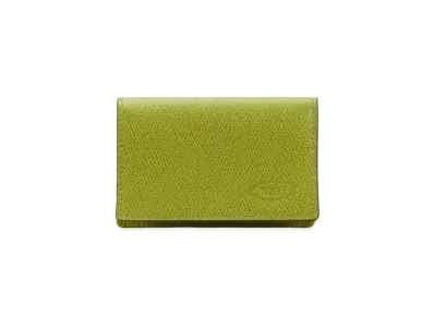 TOD'S Leather Business Card Holder "Green/Yellow"