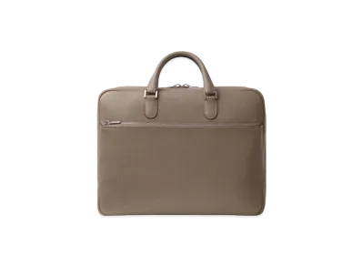 Valextra Double Handle Briefcase "Oyster Gray"