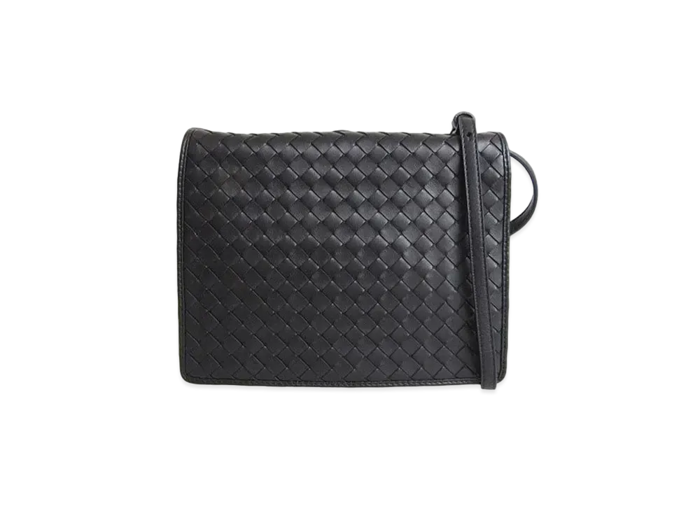 Bottega Veneta Lambskin Shoulder Bag "Black"