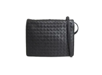 Bottega Veneta Lambskin Shoulder Bag "Black"